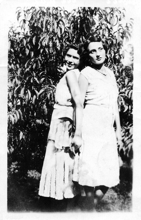 Christine and cousin, Phyllis
